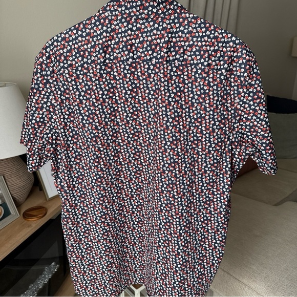 Michael Kors Men’s S/S Blue/white/orange Slim Fit Floral Button Up Size XL - Picture 7 of 10